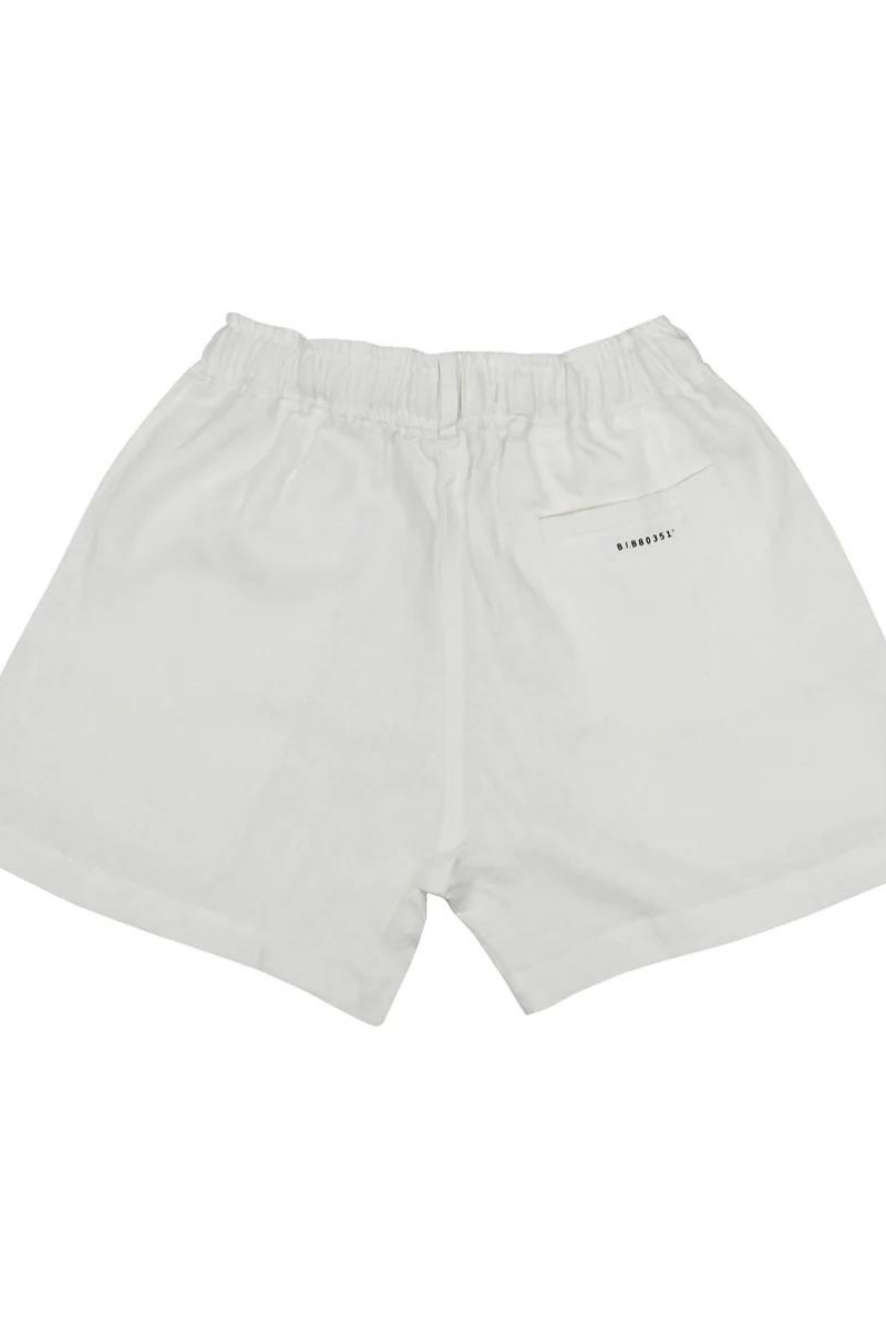 24/7 LOUNGE LINEN SHORTS IN WHITE